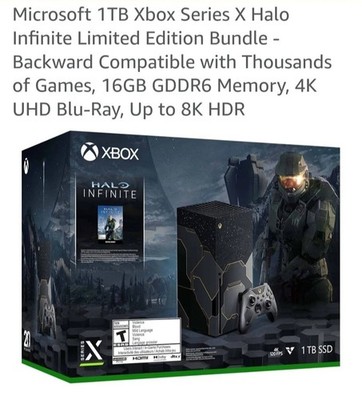 Microsoft 1TB Xbox Series X Halo Infinite Limited Edition Bundle - 16GB SSD