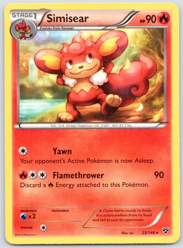 Simisear 23/146 XY Base Set Lightly Played