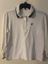 Vintage Black And White Scottie Women’s Golf Long Sleeve Shirt Sz Med