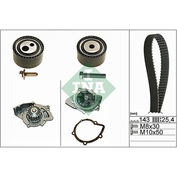 Schaeffler INA 530 0447 30 Wasserpumpe + Zahnriemensatz-image