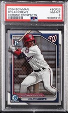 2024 BOWMAN CHROME PROSPECTS #BCP23 DYLAN CREWS PSA 8