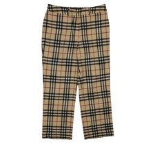 Vintage Burberry London Nova Check Wool Trousers Pants Womens Size UK 12 US 8