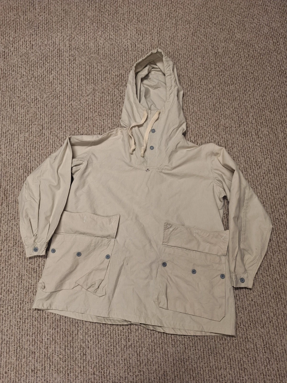 Vintage 1940s Swedish Military Snow Smock Parka WW2 Men's XXL