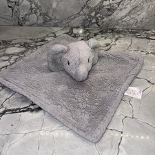 Parents Choice Gray Elephant Lovey Plush Security Blanket Stuffed Animal Toy