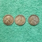 Lincoln Wheat Small Cent BN Circulated 1920,1925,1929 US One Cent Coins Lot