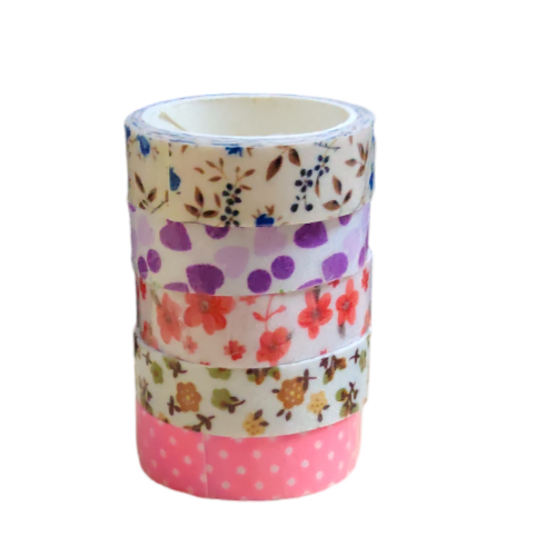 @ Printed Fabric Tape For Art & Craft Kids And Adults Set Of 5 - Picture 2 of 5