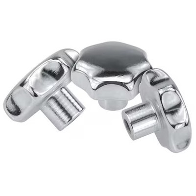 Kipp K0150.440A32 Star Grip, Form: D, Tapped And Drilled, Din 6336, D=5/16-18,
