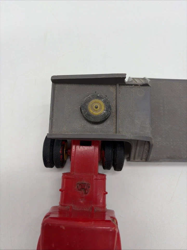 Tracteur Norev Berliet TBO 15 Remorque 1/43 Plastique Vintage Rouge Gris - Photo 4/4