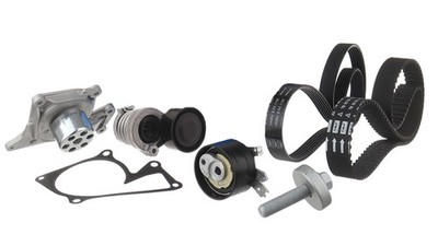 Wasserpumpe + Zahn-/Keilrippenriemensatz MASTERKIT SKF VKMC 16001 für MERCEDES 2