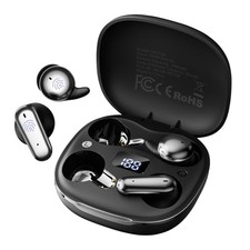 2 Pairs AI Translation Earbuds Real-Time Translator Headphones with MS103 BLACK