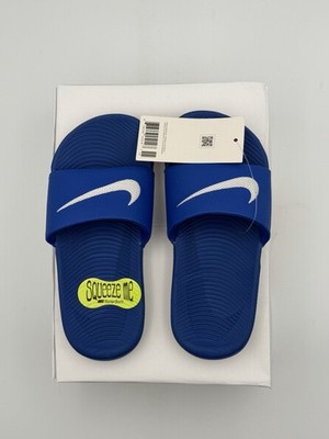 NEW Nike Kawa GS/PS Boys Girls Slide Sandals Kids  Blue 819352-400 Size 12c
