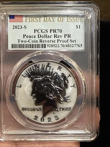 2023-S Peace Silver Dollar $1 Reverse Proof PCGS PR70 First Day of Issue