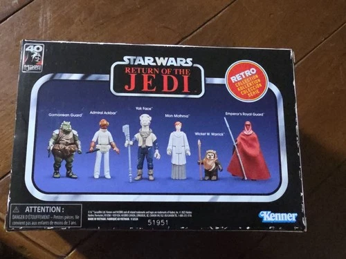 STAR WARS RETRO COLLECTION RETURN OF THE JEDI SET OF 6 Mon Mothma Yak Kenner