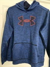 Under Armour Loose Fit Royal/Black Hooded Sweatshirt Size Youth XL