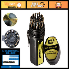 25-Piece Metric Drill Bit Set - Jobber Length, Heavy Duty HSS Bits for Metal, Wo