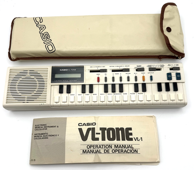 CASIO VL-TONE VL-1 ミニキーボード 中古品 Casio VL-Tone VL-1 Keyboard Synthesizer w/ Original Case & Manual