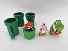 Super Mario Bros McDonald's Happy Meal Toy Lot Mario Yoshi Pipe Nintendo Set