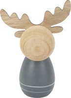 Trendline Holzrentier 8 X 6,5 X 9,5 Cm Grau Figur
