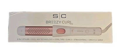StyleCraft Breezy Curl 2-in1 Cool Air Hair Styler White | SC701B
