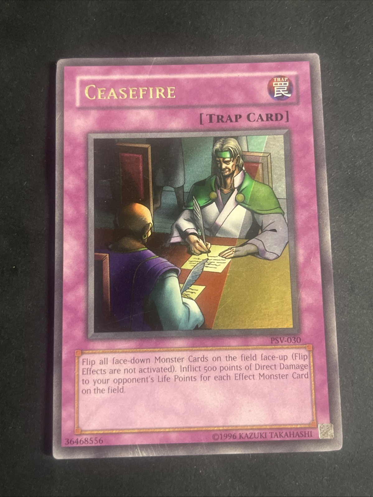 Ceasefire PSV-030 YuGiOh Pharaoh's Servant trading card — raw and PSA graded price guide