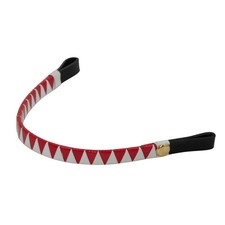AMKA Stirnband f&uuml;r Zierhalfter, rot/wei&szlig; geflochten Kaltlblut/Noriker