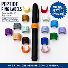 Peptide Pen Plastic Ring Labels Color-Coded R...