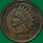 1900 Indian Head Cent Almost Uncirculated AU Coin #35255