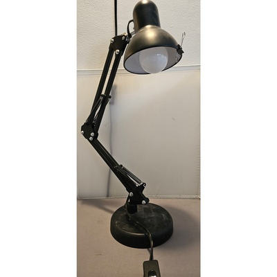 #ad Black Adjustable Desk Task Lamp Light w Swing Arm working $14.39