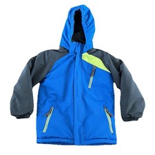 Boulder Gear Boys Size 7 Ski Jacket Blue Charcoal Black Neon Grow System 9212R
