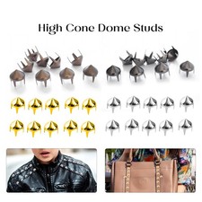 50/100pcs Haut Cônes Punk Métal Clous Griffe Arrière Cuir Arts Vêtements Vestes