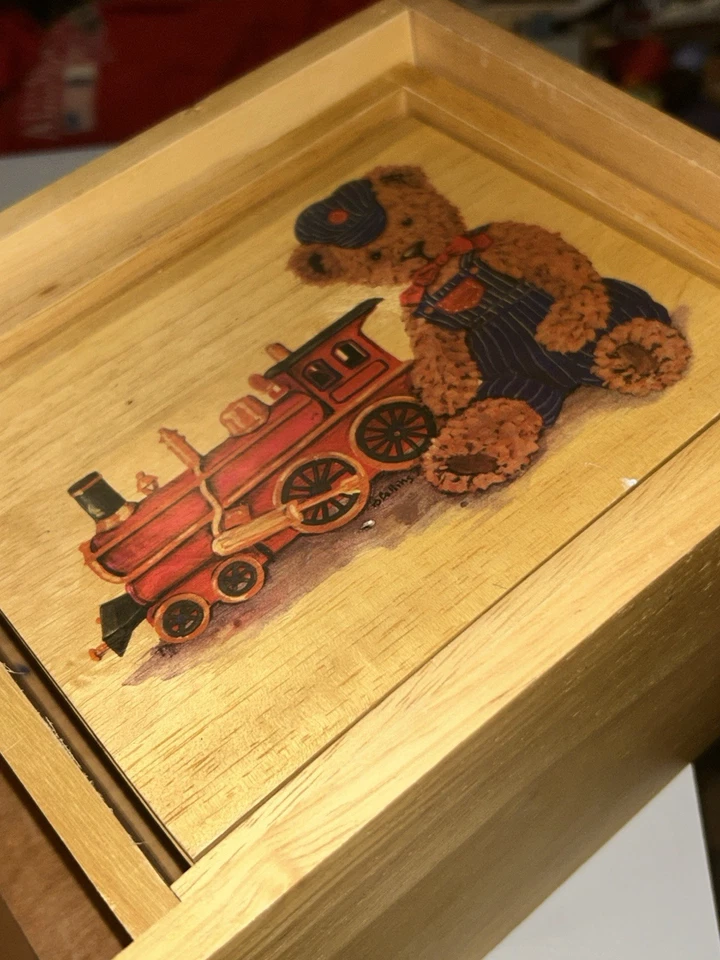 3 коробки и крышки для гнездования. Teddy Bear Designs. Вдохновленный Ralph Lauren Lg-10 дюймов x 7,5 дюймов x 5,5 дюймов - Изображение 3 из 4