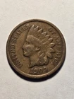 1909 Indian Head Cent 1c Penny, Very Good VG Details, Exact Coin Shown