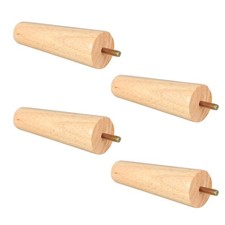 4 Pcs Solid Wood Furniture Legs Sturdy Tapered Wooden Sofa Table Legs