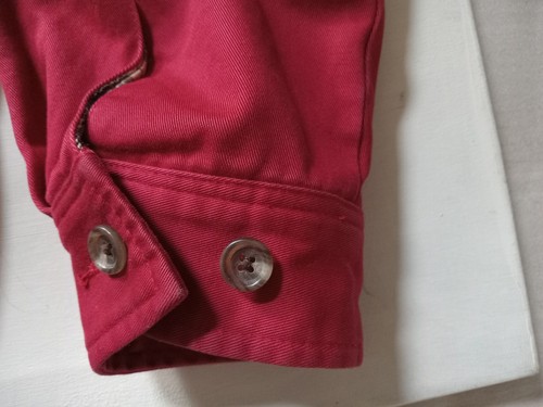 Polo By Ralph Lauren Sz M Bomber Jacket Red Corduroy Collar 100% Cotton Lined - Picture 11 of 12