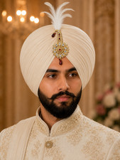 Men Sikh Dastar Hat Pag Brooch Safa Kalangi Indian Groom Wedding Jewellery