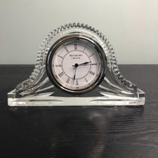 Waterford Lead Crystal Mantle Clock Made In Ireland Good Condition 10cm high