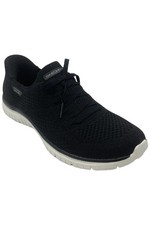 Skechers Women's Slip-ins Virtue Knit Fixed Lace Shoes Flawless Black