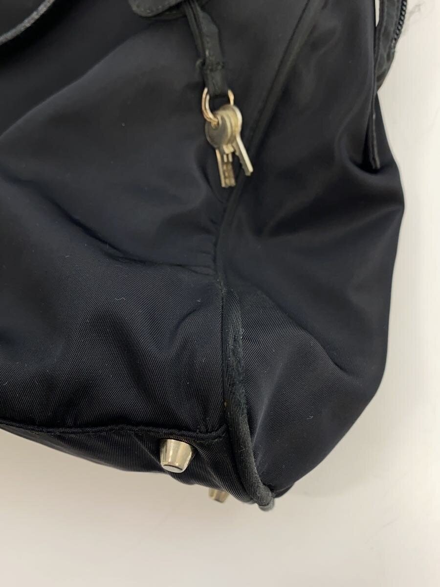 PRADA Briefcase Nylon Black Solid Cadena Corner w… - image 7