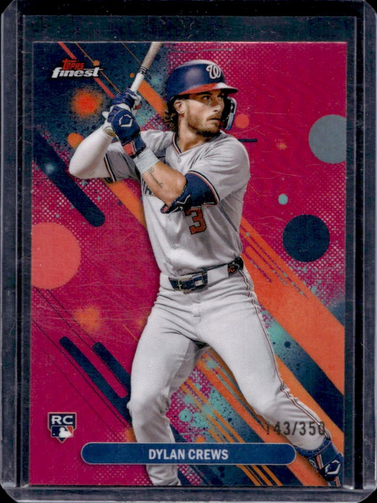 2025 Finest Dylan Crews Common RC Magenta Refractor #143/350 Nationals
