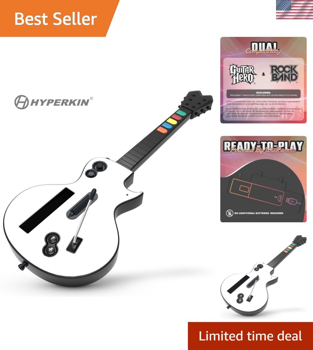 Hyper Strummer - Wireless Wii Guitar Controller with Strap