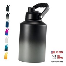 Insulated Gallon Jug, Large 128oz Stainless Steel 128 Ounces Grey Gradient