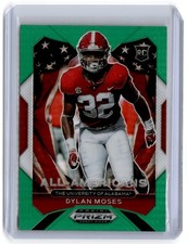 2021 Panini Prizm Draft Picks All-Americans Dylan Moses RC Green Alabama Crimson
