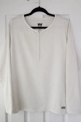 Helly Hansen Mens Long Sleeve T Shirt Cotton White Size XL