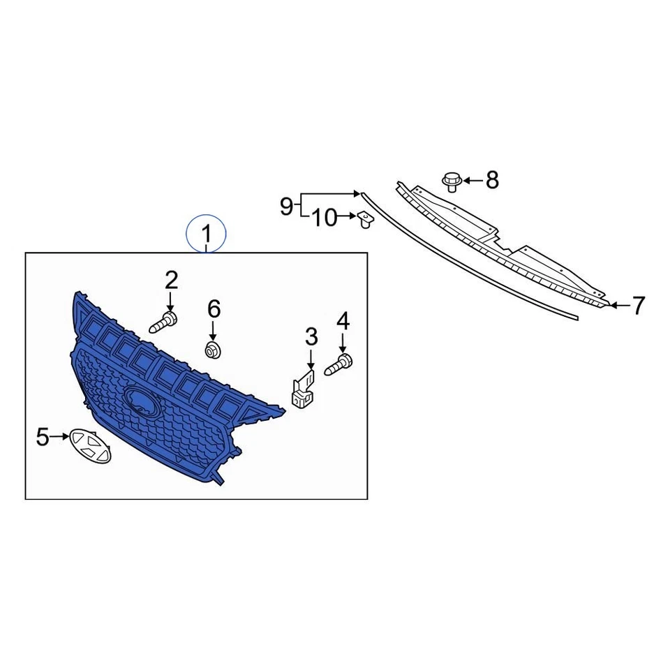 ⭐GENUINE⭐ Radiator Grille Assy ⭐OEM⭐ For 2018-2020 Hyundai Elantra GT 86350G3010 - Image 4 of 4