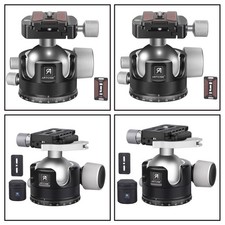 44MM/55mm Heavy Duty Tripod Head Large CNC Camera BallHead Low Profile Ball Head