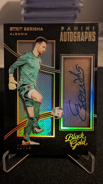 2016-17 Panini Black Gold Auto Etrit Berisha Autograph 25/25 Bookend RC Albania