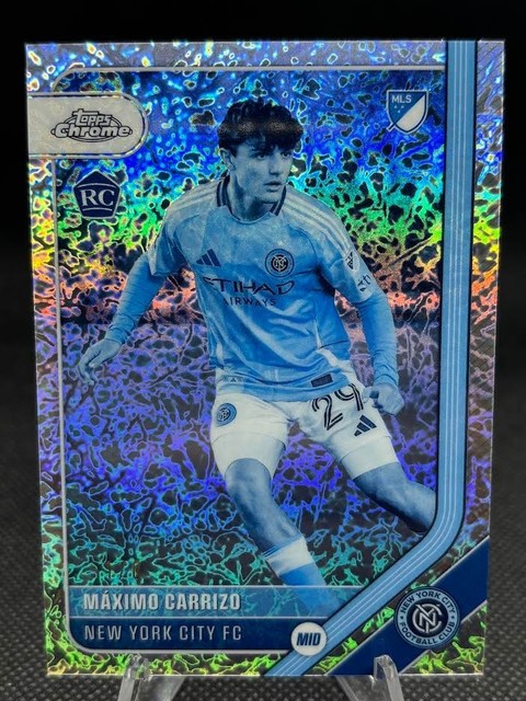 2020 Topps Chrome MLS Frozen Factor Maximo Carrizo RC -1/0 NYCFC SSP!!