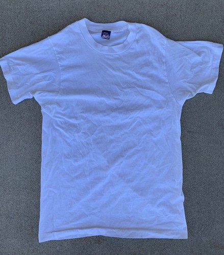 80S 90S Vintage BVD T-Shirt White Made 