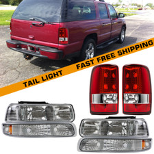 Clear Headlightsbumper Lampsred Tail Lights For 2000-2006 Chevy Suburban Tahoe