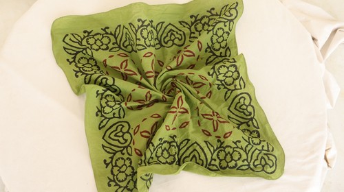 Hand Block Print Soft Bohemian Style 100% Cotton Neck Scarf Boho Cotton Bandana